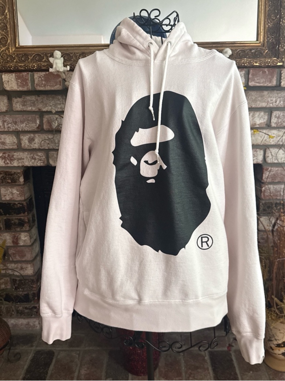 BAPE A Bathing Ape Women’s White/Pink Graphic Hoodie